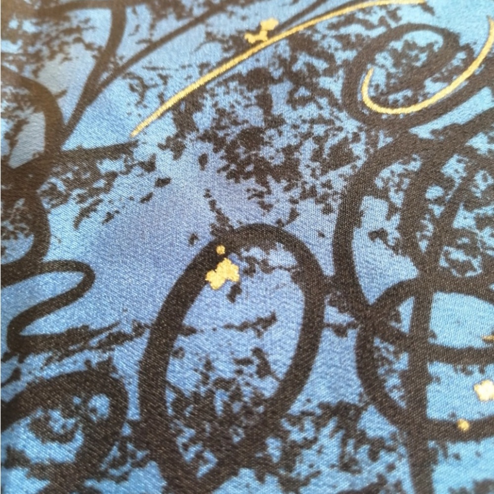 Christian Dior Blue Silk Scarf - Picture 6 of 6